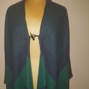 Sweater Shrug Blue/Green
